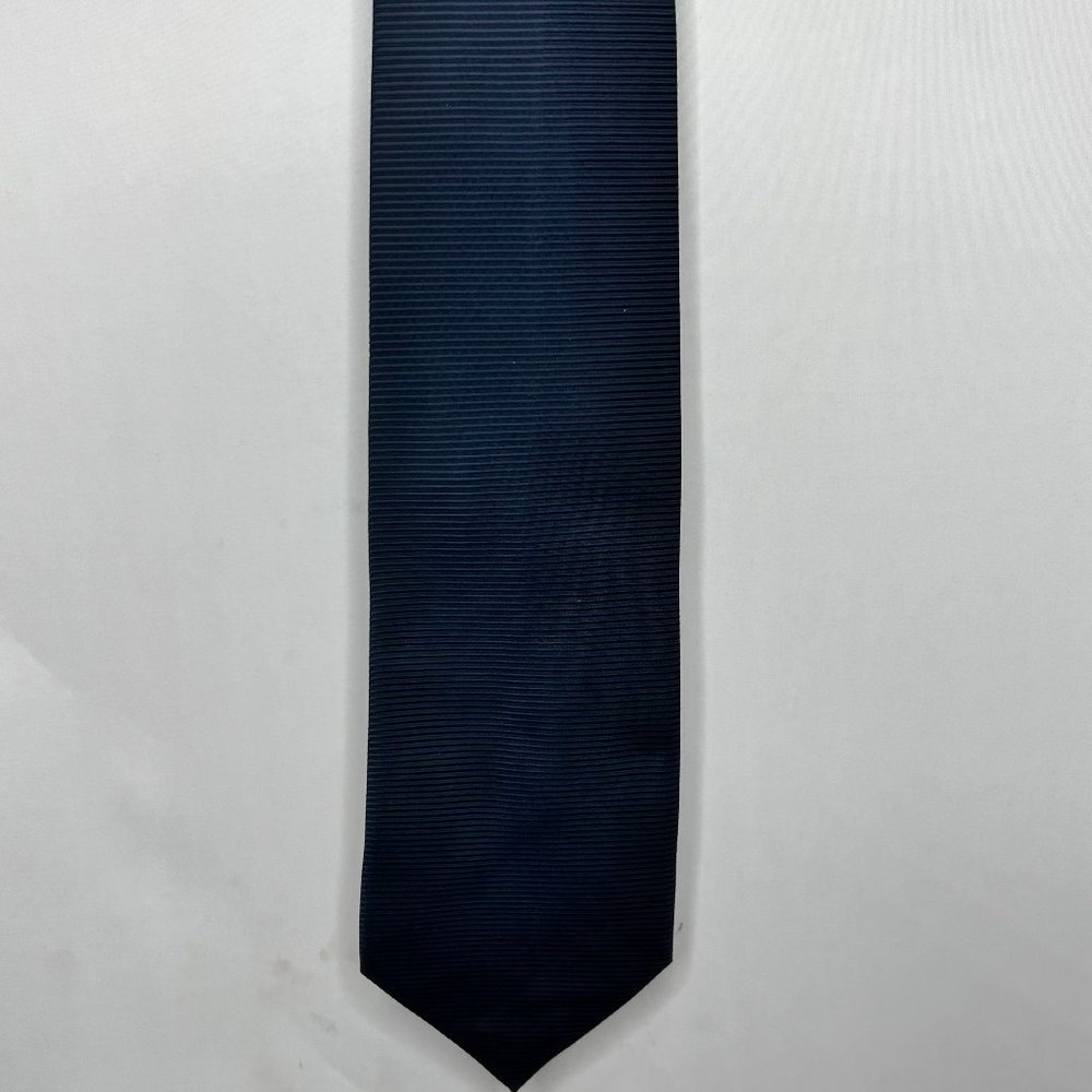 San Marino Men’s Necktie 4” Dark Navy Blue Textured New York Italy
